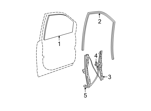 2015 Chrysler Town & Country Front Door Front Door Window Regulator Right Diagram for 68030654AA