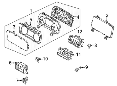 2021 Kia Sorento Instruments & Gauges Cluster Assembly-INSTRUM Diagram for 94001P4000