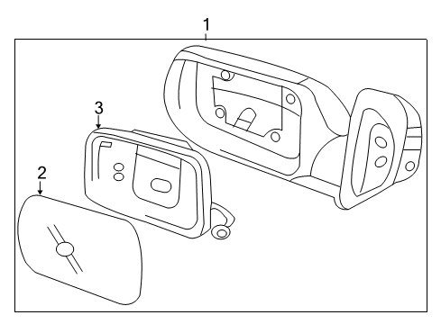 2007 Hyundai Entourage Outside Mirrors Mirror Assembly-Outside Rear View, RH Diagram for 87620-4J311