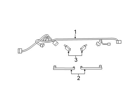 2011 Jeep Grand Cherokee License Lamps Lens-License Lamp Diagram for 68082644AB