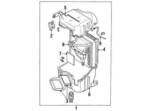 1995 Geo Metro Air Conditioner Evaporator, A/C Diagram for 91171579