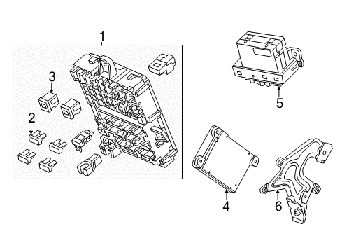 2012 Honda CR-Z Electrical Components Box Assembly, Fuse Diagram for 38200-SZT-A11