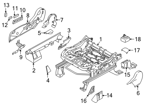 2016 Ford Escape Heated Seats Insulator Diagram for FJ5Z-7861748-AA