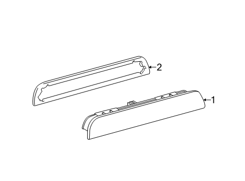 2013 Toyota Yaris High Mount Lamps High Mount Lamp Diagram for 81570-52221