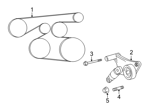 2011 Toyota Matrix Belts & Pulleys Tensioner Nut Diagram for 90178-A0034