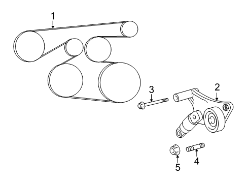 2011 Toyota Matrix Belts & Pulleys Serpentine Belt Diagram for 90916-A2016