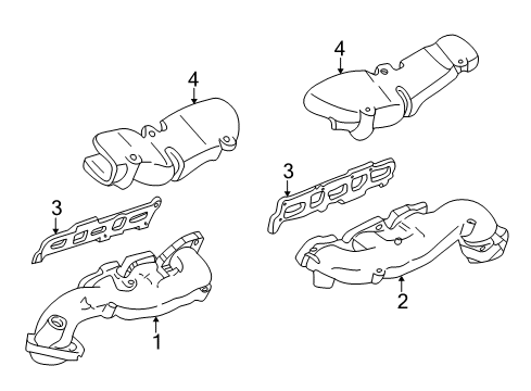 2005 Ford Freestyle Exhaust Manifold Heat Shield Diagram for 5F9Z-9A462-AA