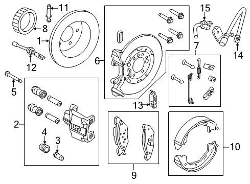 2003 Mercury Marauder Anti-Lock Brakes ABS Pump Assembly Diagram for 6W1Z-2C286-AA