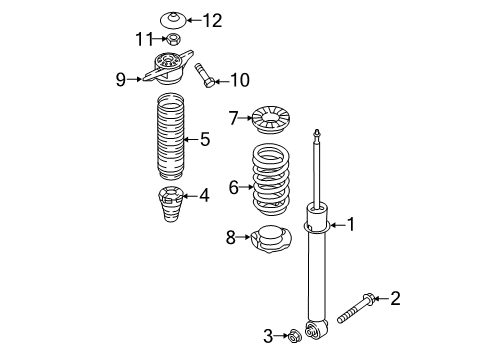 2021 Hyundai Tucson Shocks & Components - Rear Cover-Insulator Dust Diagram for 55339D3000