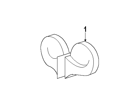 2001 Ford Crown Victoria Horn Horn Diagram for 1W7Z-13832-AA