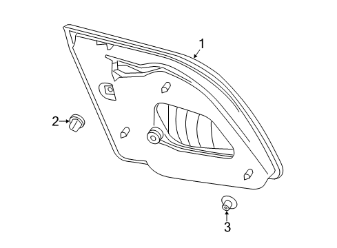 2014 Nissan Sentra Tail Lamps Combination Lamp Assembly-Rear, NO2 RH Diagram for 26550-3SH5A