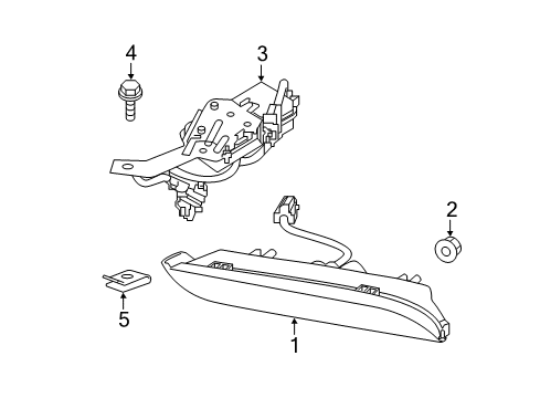 2015 Nissan Juke Daytime Running Lamps Lamp Assembly-Daytime Running, LH Diagram for 26605-3YW0B