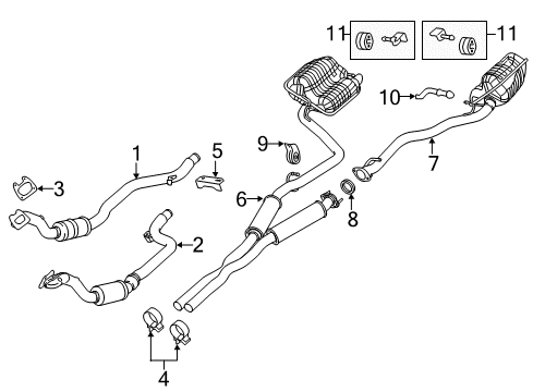 2014 Dodge Challenger Exhaust Components ISOLATOR-Exhaust Diagram for 68260902AA