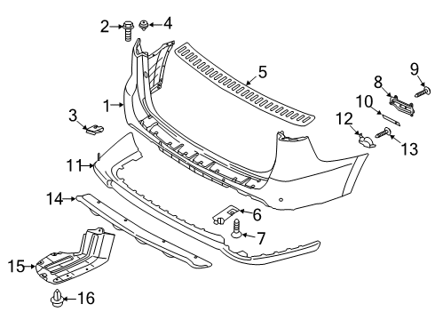 2020 Kia Sedona Rear Bumper Lamp Assembly-Rear R/REF Diagram for 92405A9650