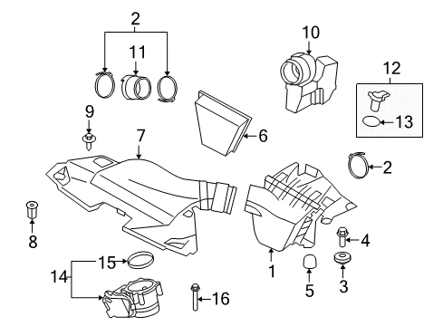 2009 BMW Z4 Powertrain Control Gasket Diagram for 13547582931