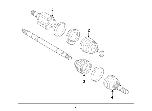 2017 GMC Acadia Axle Shafts & Joints, Drive Axles Axle Assembly Diagram for 84245815