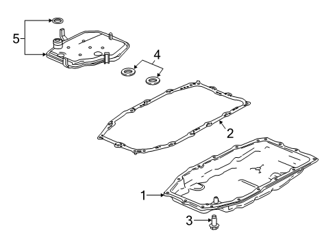 2018 Chevrolet Tahoe Transmission Filter Diagram for 24291343