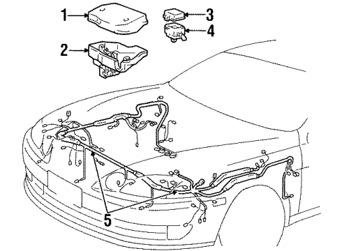 1996 Lexus SC300 Electrical Components Cover, Relay Block, Upper, NO.1 Diagram for 82662-24032