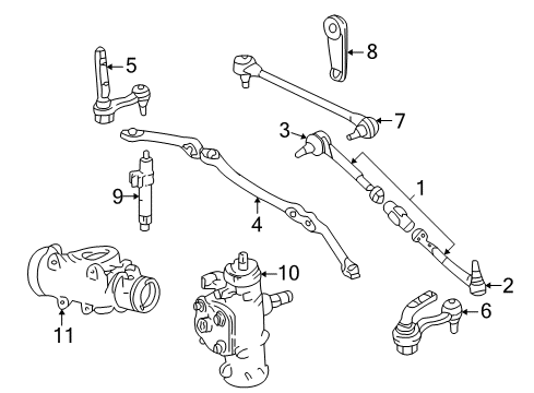 2003 Chevrolet Astro P/S Pump & Hoses, Steering Gear & Linkage Gear Kit, Steering (Remanufacture) Diagram for 19330486