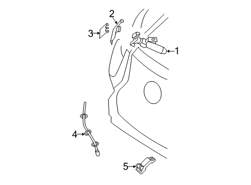 2020 Lexus LS500 Headlamp Washers/Wipers Hose Diagram for 90075-15104