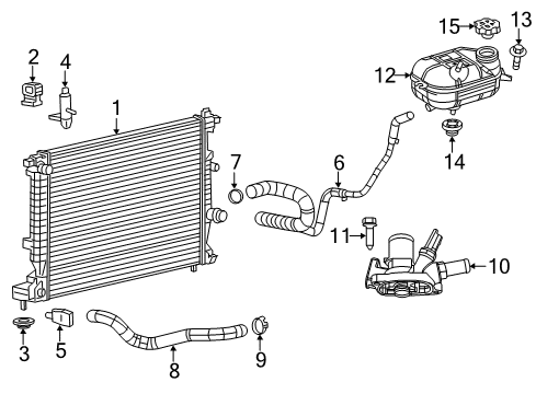 2015 Dodge Dart Radiator & Components Hose-Radiator Outlet Diagram for 55111472AC
