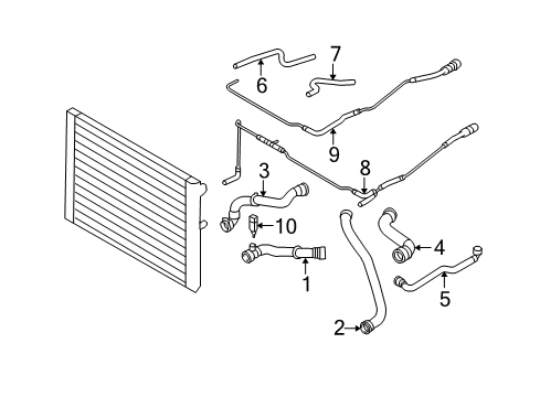 2010 BMW M5 Powertrain Control Vent Pipe Diagram for 17122282955