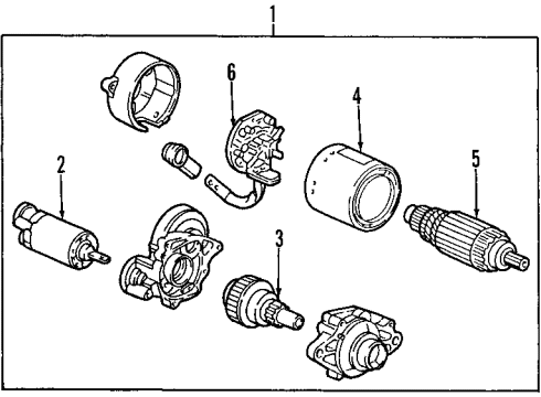 1997 Acura CL Starter Starter Motor Assembly (Reman) Diagram for 06312-P0A-506RM