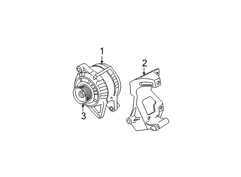 2001 Chrysler Voyager Alternator ALTERNATR-Engine Diagram for 4868431AG