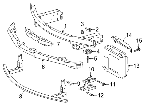 2022 Toyota GR Supra Bumper & Components - Front Protect Plate Support Diagram for 57142-WAA01