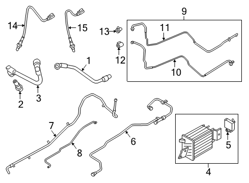 2018 Ford F-150 Fuel Injection Crankcase Tube Diagram for JL3Z-6758-B