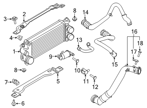 2017 Ford F-150 Powertrain Control Lower Hose Diagram for FL3Z-6C646-C