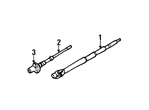 1987 Nissan D21 Shaft & Internal Components Joint-Steering Lower Diagram for 48080-07G02