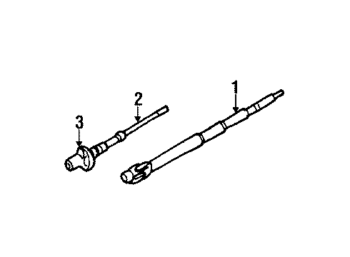 1986 Nissan D21 Shaft & Internal Components Shaft Assembly-Steering Upper Diagram for 48822-07G85