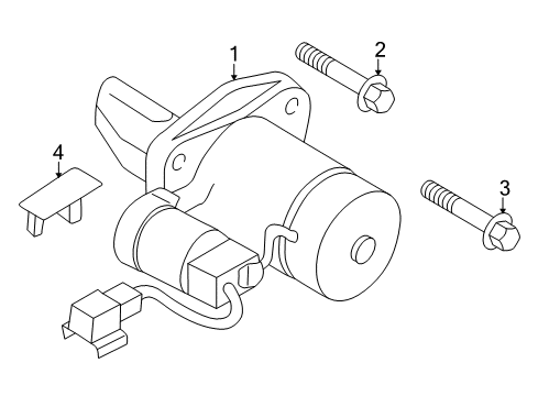 2001 Nissan Maxima Starter Bolt-Hex Diagram for 08121-0351F