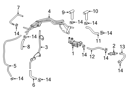 2018 Honda Accord Emission Components Regulator Set Diagram for 17052-TVC-A03