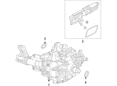 2019 Ram 1500 Front Axle, Drive Axles, Propeller Shaft Axle Intermediate Shaft Diagram for 68399422AB