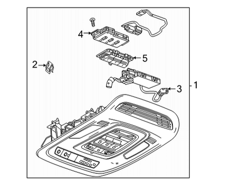 2021 Cadillac CT5 Anti-Theft Components Control Switch Diagram for 84525739