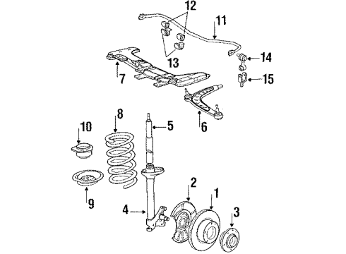 1987 BMW 325i Front Suspension Coil Spring Diagram for 31331131943