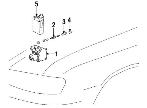 1996 Toyota Avalon Cruise Control System Rod Clamp Diagram for 78197-10010