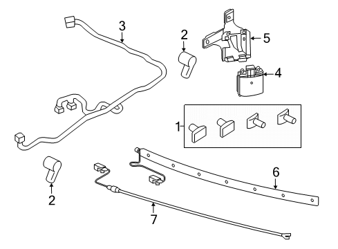 2020 Ford Explorer Parking Aid Blind Spot Radar Diagram for LC3Z-14C689-C