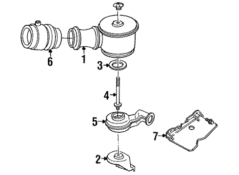 1988 Buick Century Heated Air Intake Air Cleaner Diagram for 25096826