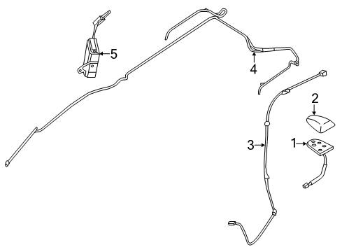 2017 Nissan Quest Antenna & Radio Feeder-Antenna Diagram for 28243-1JA2A