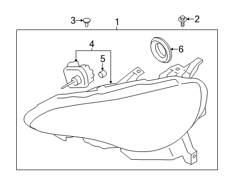 2020 Toyota 86 Headlamps Composite Headlamp Diagram for SU003-08036