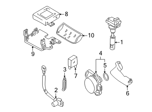 2004 Chevrolet Tracker Daytime Running Lamps Ignition Coil Diagram for 91177574