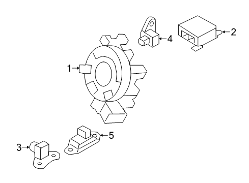 2016 Nissan GT-R Air Bag Components Sensor-Side, Air Bag Center Diagram for K8820-62B0A