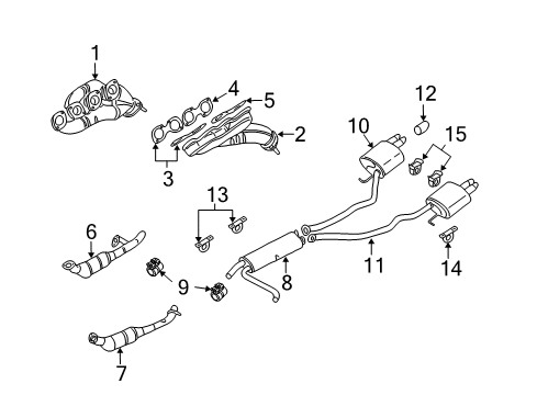 2005 BMW X5 Exhaust Components Rubber Mounting Diagram for 18207503027