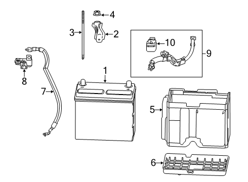 2019 Honda Accord Battery Bolt (210MM) Diagram for 31513-TWA-A00