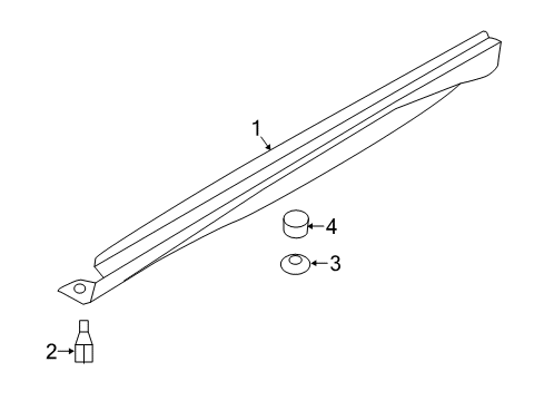 2019 Infiniti QX30 Exterior Trim - Pillars, Rocker & Floor Cover Assy-Sill, LH Diagram for 76851-5DA1B