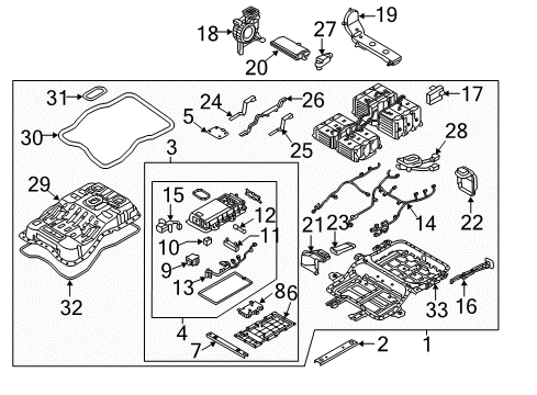 2019 Hyundai Ioniq Battery Blower Unit Assembly-Battery Cooling Diagram for 37580-G7000