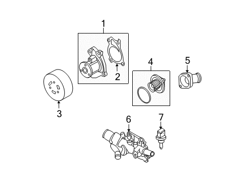 2011 Nissan Versa Powertrain Control Pulley-Fan & Water Pump Diagram for 21051-ED000